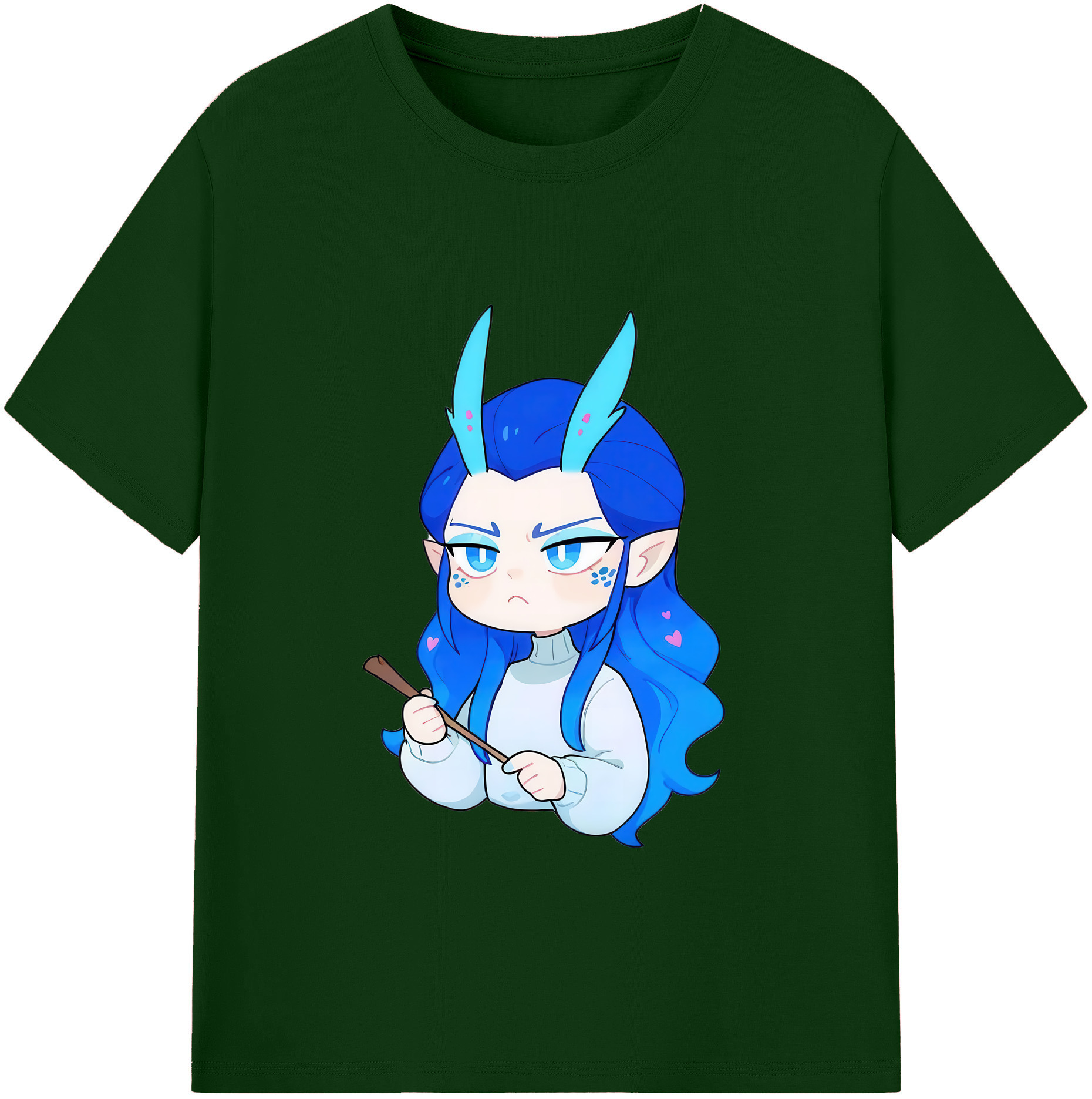 （画像用） Ne Zha 2 ナタ 魔童の大暴れ 綿100％半袖Tシャツ（フロントプリント）